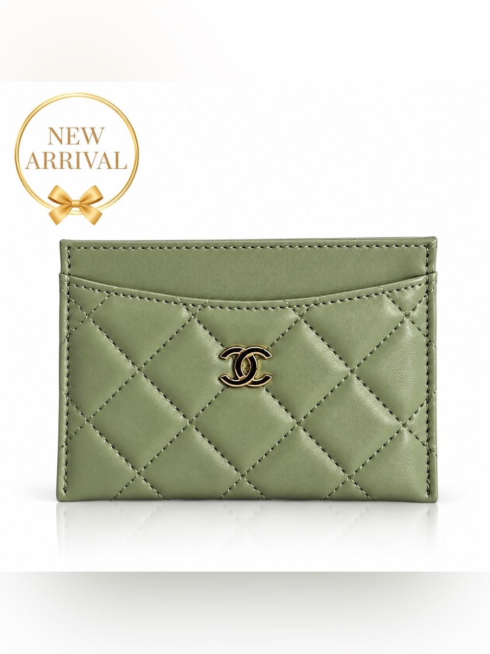 🌿 Beautiful Quilted Card Holder – Sage Green 🍃